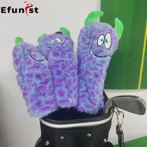 Vỏ Bọc Gậy Golf Monster Pattern Bằng Da PU Chống Thấm Nước Mềm Mại Bền Bỉ Bảo Vệ Gậy Driver Fairway Hybrid.