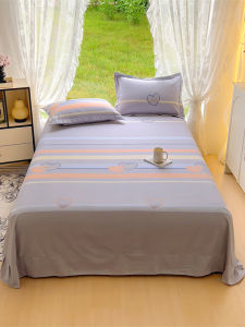 Thickened Pure Cotton Flannel Bed Sheet Single Piece Warm Elegant Autumn Winter Home Use Bordered Bedding Plant Floral Print