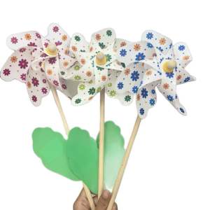 กังหันลม ของตกแต่งสวน เสริมพัฒนาการด้านอารมณ์ พร้อมส่งคละสี