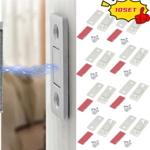 1-10SET Magnetic Cabinet Catches Hidden Door Closer Hidden Door Closer With Screw For Closet Cupboard Furniture Hardware