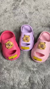 Jokixx - Sandal Slop Bakpau Anak Balita Cowo Cewe Lucu Model Cap*bara Kekinian