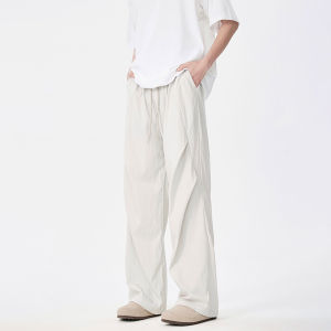 Quick Dry Casual Pants Mens Folded Paratrooper Outdoor Mountain Wide Leg American Vibe Leisure Trousers