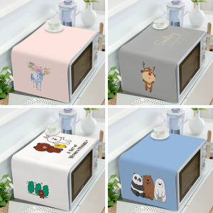 Universal Microwave Oven Cover Nordic Style Dustproof Oil-resistant Fabric Appliance Covers for Refrigerator And Washing Machine