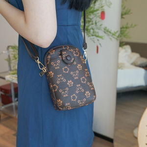 กระเป๋าใส่โทรศัพท์มือถือผู้หญิงแบบสะพายข้างขนาดเล็ก กระเป๋าสะพายไหล่ทรงตั้งแบบหนัง PU น้ำหนักเบา สไตล์เกาหลี