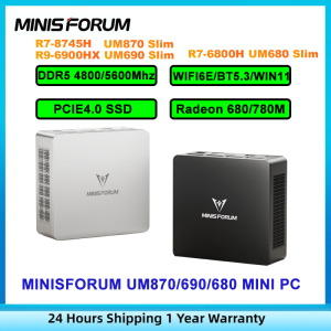 MINISFORUM UM870slim R7-8745H/UM690slim R9-6900HX DDR5 PCIe4.0 Gaming MINI PC