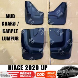 Mud Guard Hiace 2020 2022 Up Karpet Lumpur Hitam .