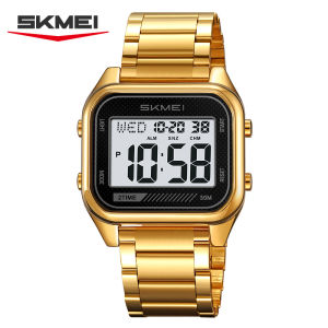 Skmei el luz relógio eletrônico digital para homens moda casual 3bar à prova dwaterproof água crono despertador relógio de pulso reloj hombre 2478
