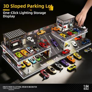 Miniature Parking Garage Model Display Rack 1:64 Scale
