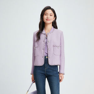 Koradior | French Style Short Elegant Wool Coat for Women