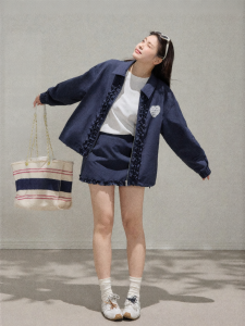 JULULOOK | Bộ Áo Khoác và Chân Váy Voan Hoa cho Phụ Nữ Size Lớn