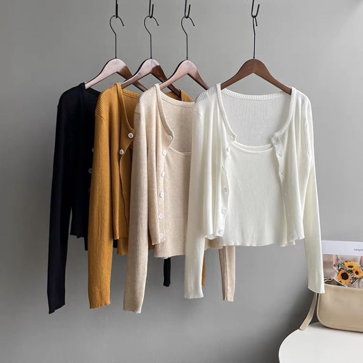 Korean Knitted Cardigans w/ inner Top #2315 | Lazada PH
