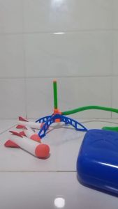 Game Bệ Phóng Tàu Phi Thuyền Đồ Chơi Giáo Dục Mô Hình Bơm Hơi Phóng T.ên L.ửa Xốp Có Đèn Led 02204