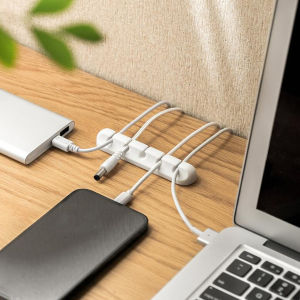 Desktop Organizer Multi-Hole Design Phone Charging Data Cable Organizer Computer Headset Cable Clutter-Free Holder