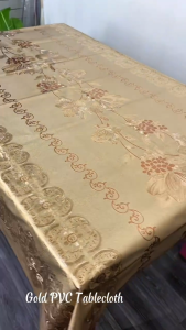 Elegant Floral Patterned PVC Tablecloth Waterproof Oil-Proof Wedding Party Table Cover
