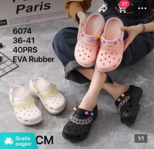 jelly sandal karet Baim kodok sendal viral cross import fashion Korea model terbaru