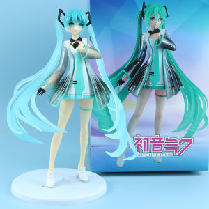 Bandai | New Anime Hatsune Miku Virtual Singer Manga Statue Figurines Model Toys Blue Girl Cake Decor Toy Have Box