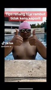 OLYM.FIT HIGH QUALITY Topi Renang Anak Silicone Swim Swimming Cap Penutup Kepala Renang All Size