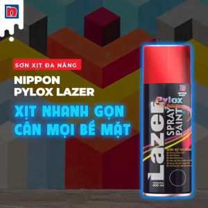 Sơn xịt đa năng Pylox Lazer - N325 LIGHT VIOLET - Chính hãng NIPPON PAINT - Dung tích 400ml