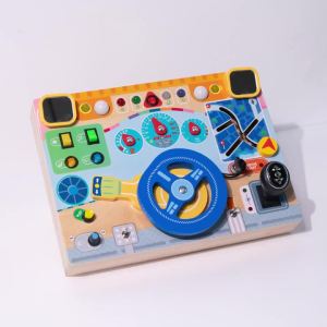 Wooden Multifunctional Childrens Car Dashboard Toy Suitable For Role-Playing Fine Motor Skills And Cognitive Development