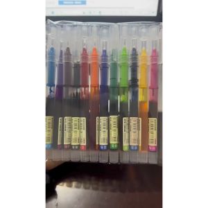 Set 36 bút bi mực nước nhiều màu bút gel viết trơn không in thấm bút viết học sinh dung tích lớn dùng lâu dàu dễ sử dụng