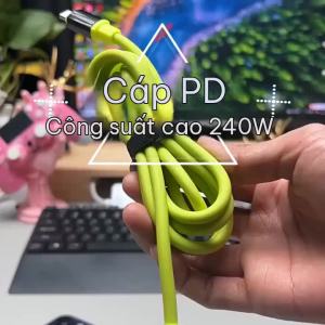 Cáp USB C 240W Có Hiển Thị Công Suất Sạc Nhanh Dây Type C Cho Điện Thoại Dài 1-2m Hỗ Trợ Truyền Dữ Liệu Tốc Độ Cao