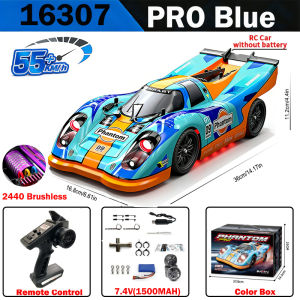 WLtoys | WLtoys 1/16 16307 16307PRO RC Car 2.4G 4WD High Speed Brushless Motor Racing Toy with Night LED for Kids And Adults Gift