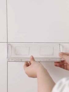 ชั้นวางของ แบบใส สำหรับห้องน้ํา และห้องนอน ไม่ต้องเจาะ คุณภาพสูง