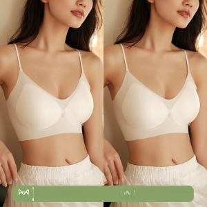 MiiOW | เสื้อชั้นในไร้ตะเข็บสำหรับผู้หญิง MiiOW เสื้อชั้นในแบบบาง ป้องกันการหย่อนคล้อย ยืดหยุ่นสูง ไม่มีวงแหวน เสื้อชั้นในทรงเข้ารูป ป้องกันการเกิดหน้าอกข้างเดียว