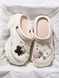 Women's Thick Bottom Platform Sandals: New 2024 Summer Outdoor Beach Anti-Slip Open-Toe Slip-On Shoes Comfortable EVA Material