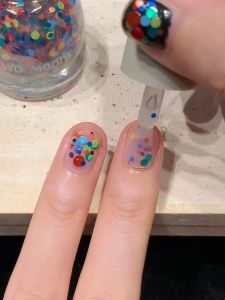 Two-Moons Black Nail Polish Quick Dry Long Lasting Dot Art Design New 2025 Model No Baking Required by Twomoons