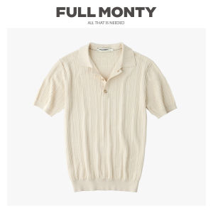 Knitted Collar Short Sleeve Mens Polo Shirt Cotton