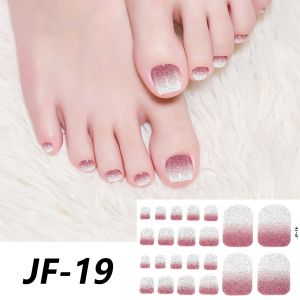 เบเกอรี่ฟรีสีทึบสติกเกอร์เล็บเท้าแสดงความขาวกันน้ําแฟชั่นเล็บสติ๊กเกอร์เล็บสติ๊กเกอร์