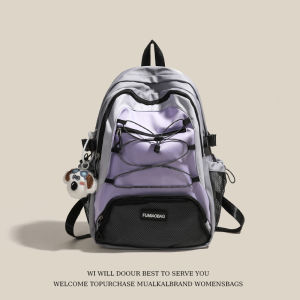 URnoissn Dây Đeo Máy Tính Ba Lô Đi Bộ Đường Dài Dung Tích Lớn Phong Cách Harajuku Học Sinh Thường Ngày Chống Thấm Nước