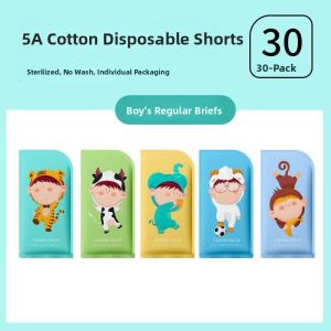 MONLEYTA | Disposable Pure Cotton Underwear For Children Boy And Girl Travel No-Wash Student Dormitory Briefs Daily Throwaway Shorts