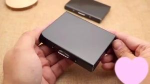 RFID Wallet Stainless Steel Card Holder Wallet Anti-Theft RFID IC/Driving License Card Clip Box Dompet Lelaki