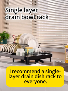 SOFTHOME Kitchen Dish Drying RackWith GlassHolder Extendable Dish Drainer