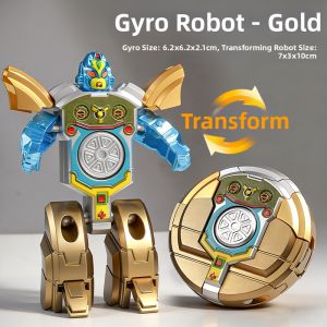 Transforming Robot Spin Top Toy