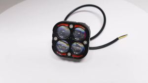 Đèn Pha LED 4 Bóng 12V Hai Màu Hai Chùm Tia Dành Cho Xe Máy Ô Tô Xe Tải Xe 4x4 Địa Hình ATV Đèn Sương Mù Đèn Chạy Ban Ngày