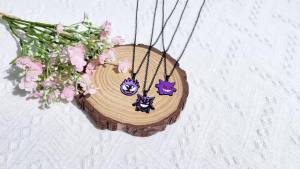 Gengar Cosplay Mặt Dây Chuyền Vòng Cổ Anime Hạt Charm Trang Sức Hợp Kim Kẽm Dây Chuyền Choker Dành Cho Nữ Trẻ Em Hợp Thời Trang Đảng Quà Tặng