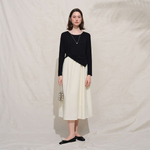 DUSHU | French Contrast Color Dress