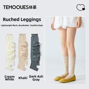 Ruffle Roll Thin Long Socks for Summer