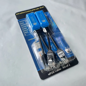 RJ45 Splitter Combiner UPOE Cable Two POE Camera Use One Net Cable POE Adapter Cable Connectors Passive Power Cable