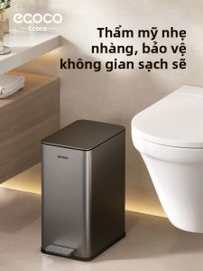 ecoco | Luxury Stainless Steel Trash Bin With Lid