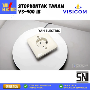 VISICOM STOP KONTAK IB INBOW TANAM DINDING VS-900 BAHAN KUNINGAN TAHAN PANAS DAN AWET - YAH ELECTRIC