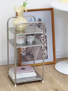 ชั้นวางของ สเตนเลส สําหรับห้องน้ํา ห้องนอน ชั้นเก็บของ 3 ชั้น