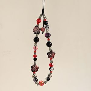 2pcs Black and Red Star Mobile Phone Chain A Niche European and American Dark Ccd Camera Pendant Bag