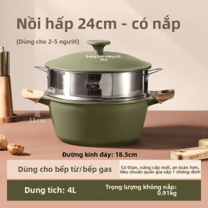 CAROTE | Nồi Hấp Áp Suất Không Dính Titanium Cho Nấu và Om