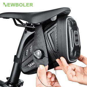 NEWBOLER 1.5L/2.5L Waterproof Bicycle Saddle Bag MTB Road Bike Saddlebags Reflective Striped Bicycle Tool Bag MTB Accessories