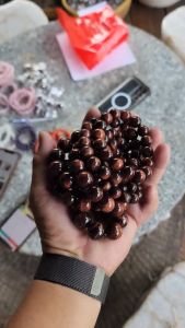 Vòng tay đá mắt hổ đỏ nâu 14 ly - Tăng cường may mắn tài lộc sức khỏe - MH09