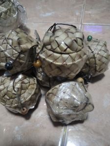 กล่องข้าว มินิ หกเหลี่ยม ใบตาล 56811ซม.